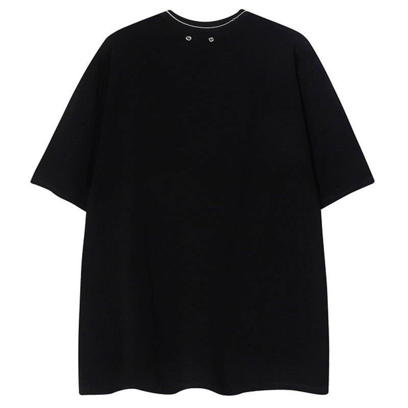 気品チェーン半袖Tシャツ日本風シンプルcos風アルファベットトレンド半袖/夏しっとりとした氷結速乾カジュアルカーゴパラブレットワイドレッグスポーツひも薄手ロングパンツ番号ZT327