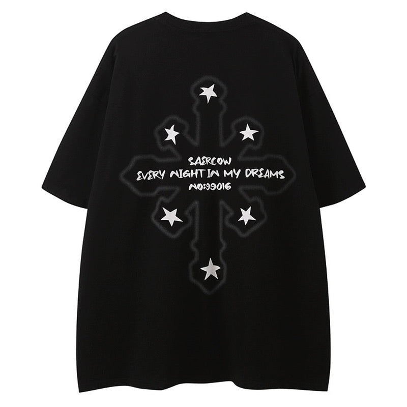 夏アメリカ風復古ストリートゆったりTシャツ番号ZT218