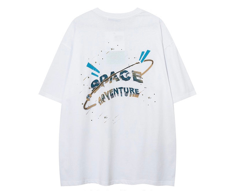 夏アメリカ風ストリートヒップホップカップルゆったり半袖Tシャツ番号ZT164