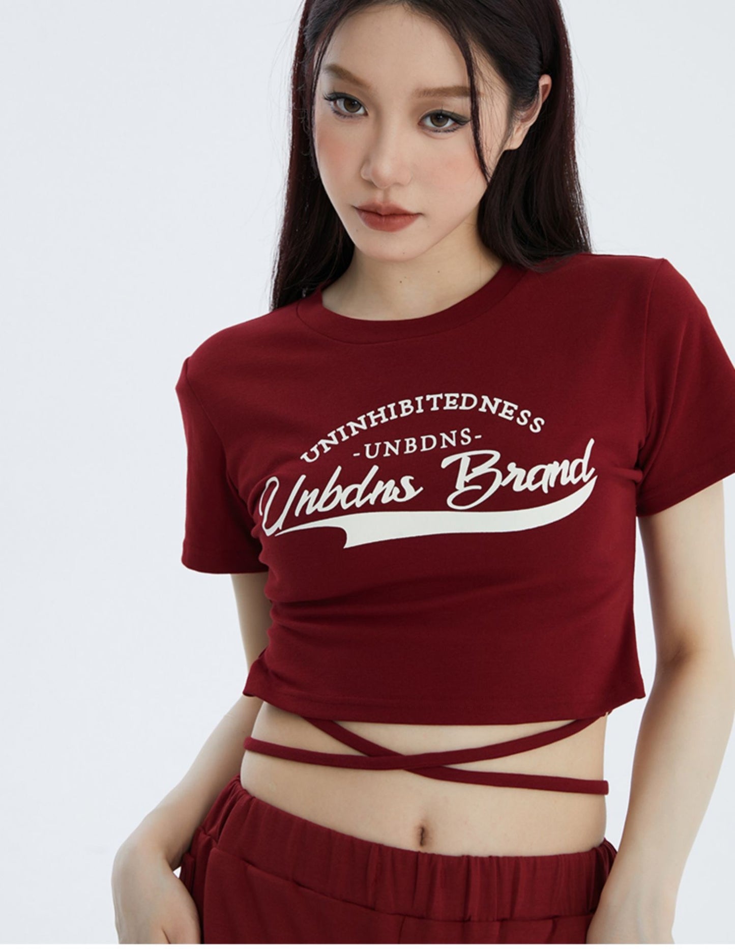 切替落書きアルファベット刺繍カジュアルラグランTシャツ男女bf風純綿半袖 アメリカ風復古アルファベットプリント半袖Tシャツ女性夏ギャルスリム着痩せおへそ出し上着番号ZT126