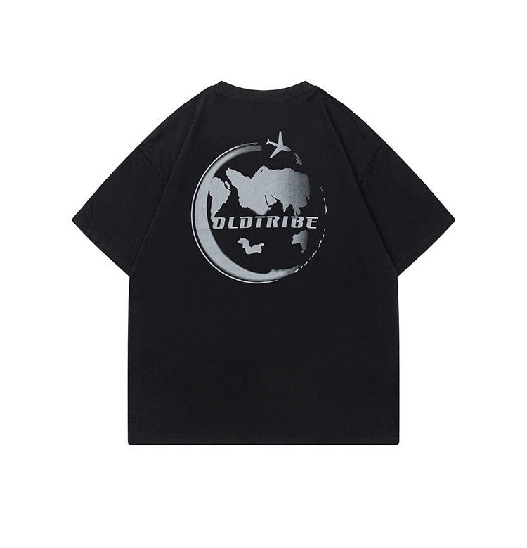 アメリカ風ストリートoversize半袖Tシャツ男女夏ゆったり純綿コーディネート自在Tシャツ番号ZT255