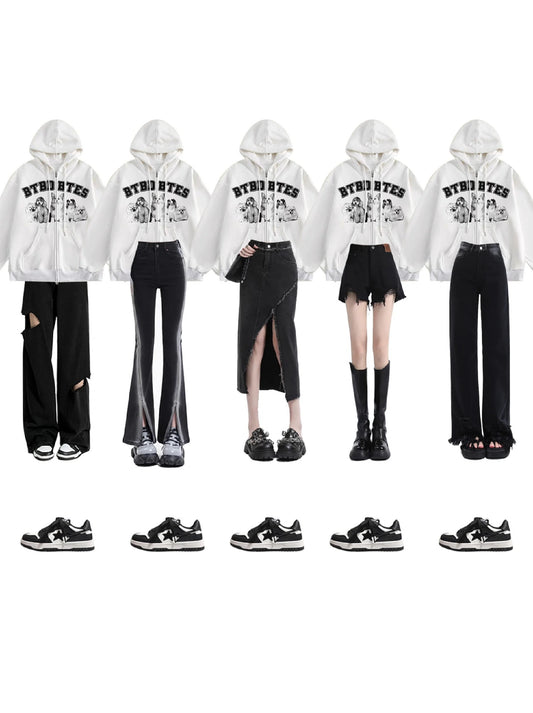 ワンちゃん家族ファスナーコートカジュアル刺繍パーカーカーディガン番号ZT379