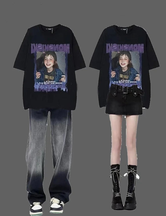 アメリカンヴィンテージセレブoversize半袖Tシャツ番号ZT232