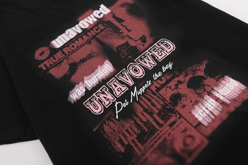 hiphopヒップホップなギャル風肩立て半袖Tシャツ夏の新作アメリカ風レトロなショートタイプおへそを露出して着痩せする上着/2023欧米ハイストリート半袖Tシャツ復古ダーク系oversizeゆったり半袖上着番号ZT400