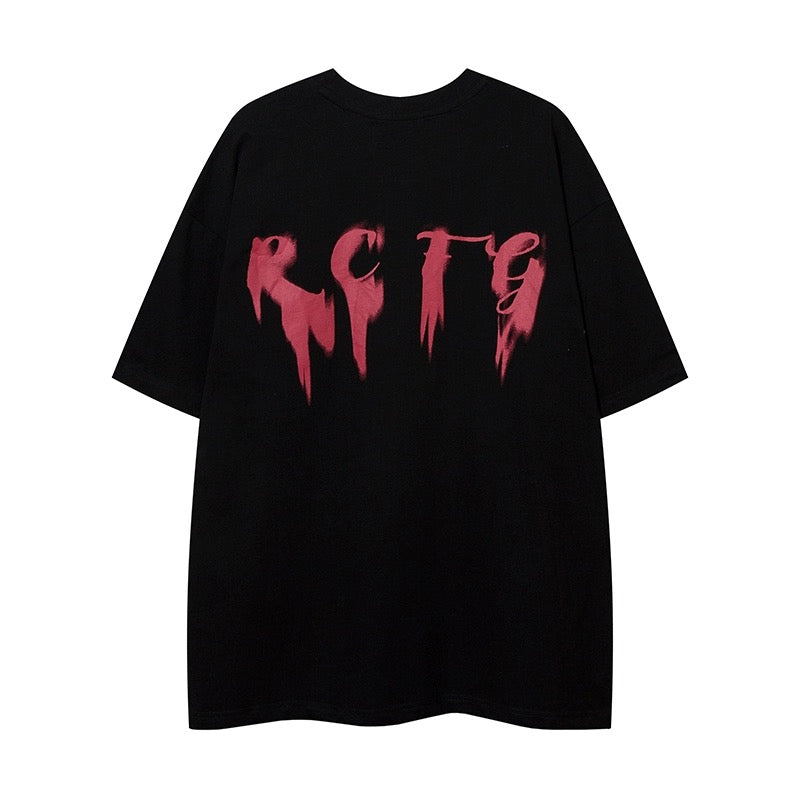 夏アメリカ風レトロヒップホップストリート風ゆったり半袖Tシャツ番号ZT209