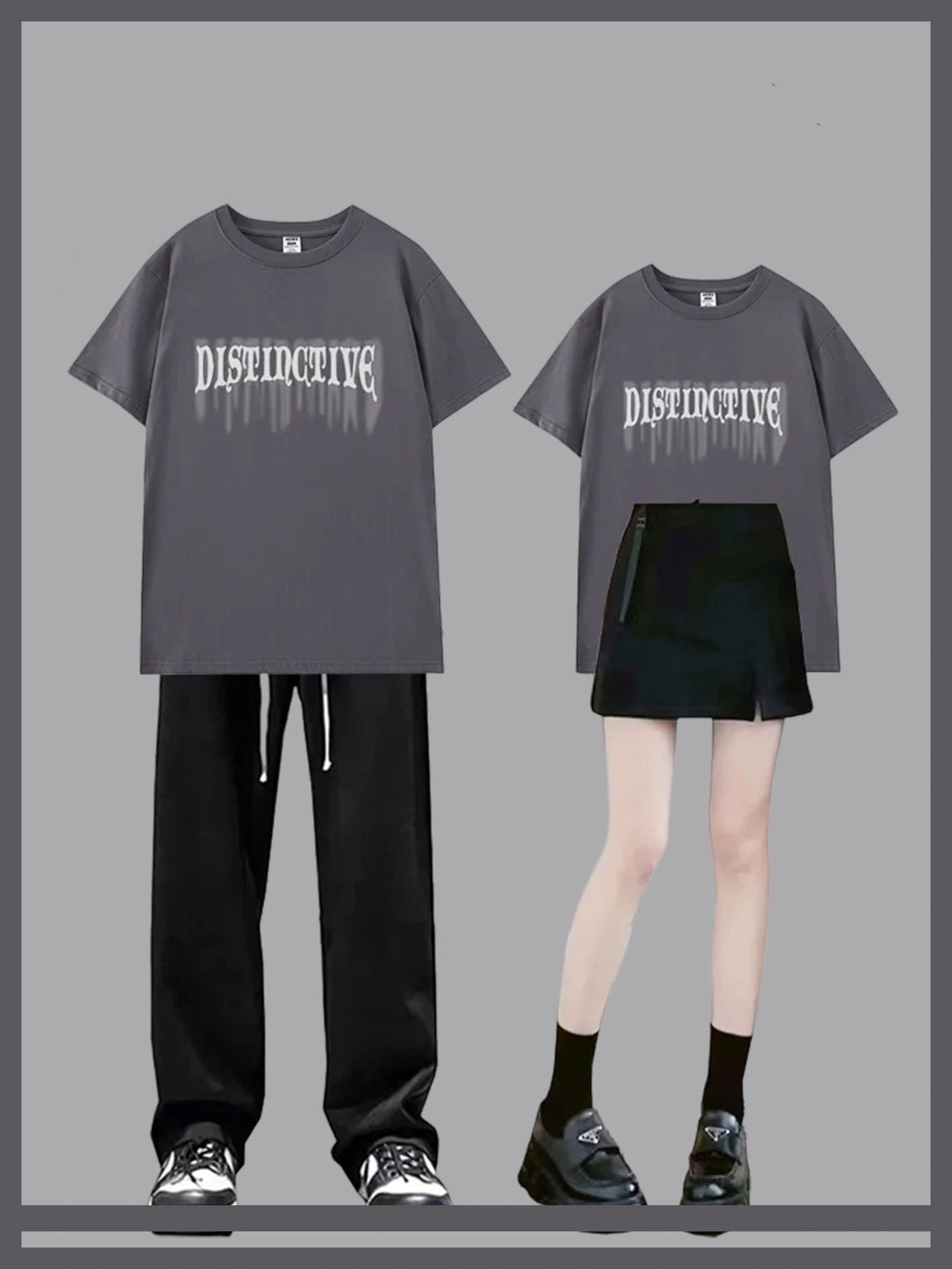 夏流行プリントTシャツ夏純綿復古ゆったりペアルック上着番号ZT353
