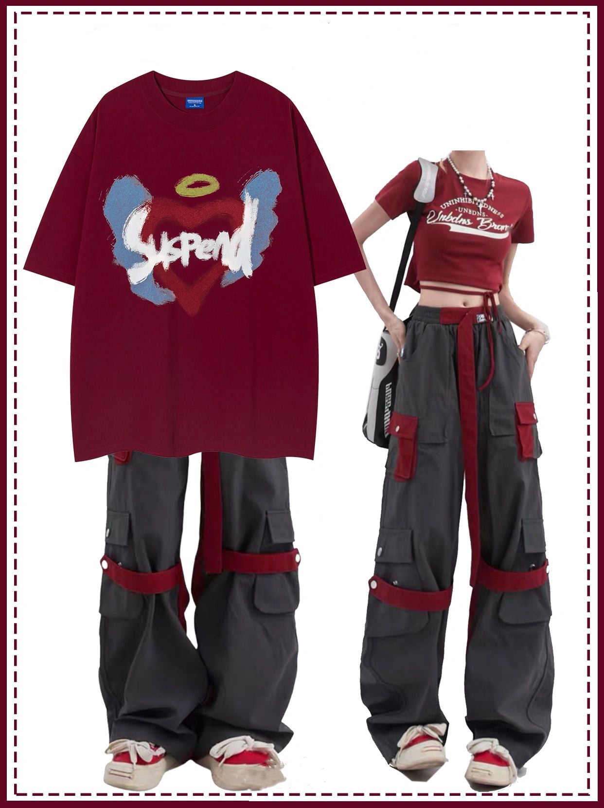 アメリカinsトレンドブランド復古プリントTシャツ女性ゆったりタイプストリートトレンドヒップホップ夏カジュアル学生半袖番号ZT347