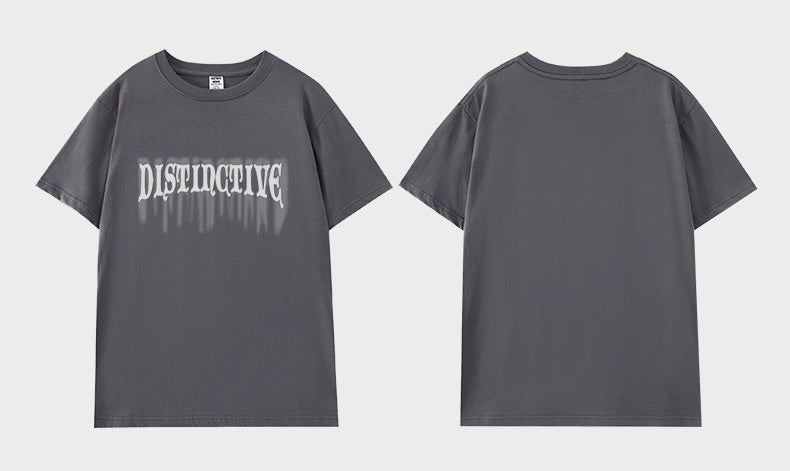 夏流行プリントTシャツ夏純綿復古ゆったりペアルック上着番号ZT353