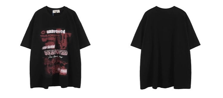 hiphopヒップホップなギャル風肩立て半袖Tシャツ夏の新作アメリカ風レトロなショートタイプおへそを露出して着痩せする上着/2023欧米ハイストリート半袖Tシャツ復古ダーク系oversizeゆったり半袖上着番号ZT400