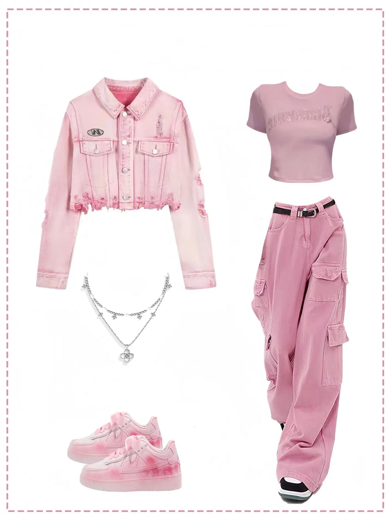 ウォッシュ加工穴あきピンクのデニムショートコート女性秋服ギャル甘めでゆったり着やせ長袖ブルゾンカーディガン/2023新作特注バカ売れタイプアルファベット半袖Tシャツ女夏百コーディネート丸首カジュアル着痩せ上着/アメリカンヴィンテージのマルチポケットカーゴデニムパンツハイストリートhiphopヒップホップでゆったりワイド脚カジュアルパンツ番号ZT496
