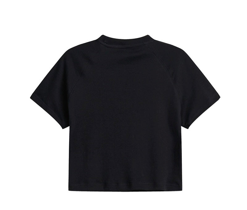 hiphopヒップホップなギャル風肩立て半袖Tシャツ夏の新作アメリカ風レトロなショートタイプおへそを露出して着痩せする上着/2023欧米ハイストリート半袖Tシャツ復古ダーク系oversizeゆったり半袖上着番号ZT400