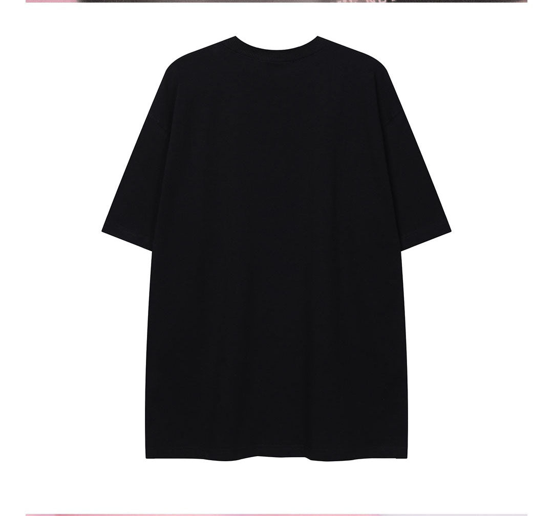 夏アメリカンゆったりカジュアルカップルTシャツ番号ZT182