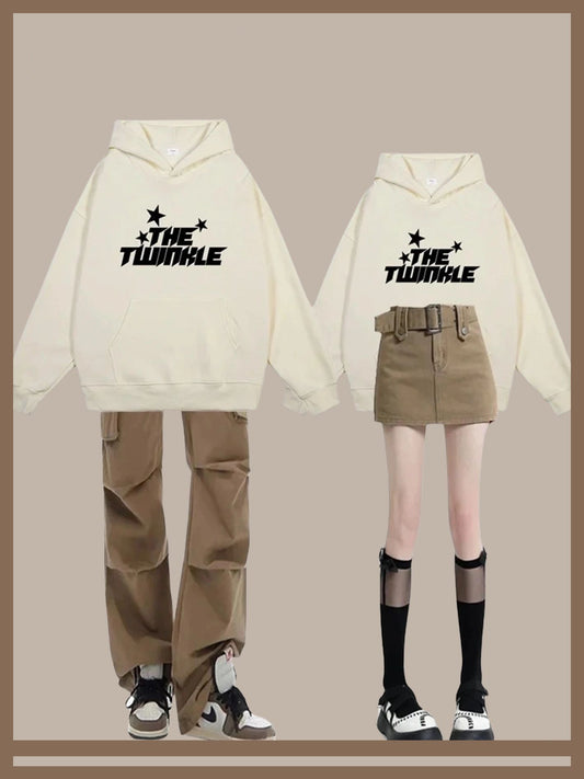 シンプルなカーキ色のパーカー女性秋新作ゆったりとしたbfゆったりとしたファッションブランドのペアパーカー/アメリカンヴィンテージカーゴパンツ女性春秋新作複数ポケットゆったりワイド脚ハイウエスト着痩せデザインロングパンツ番号ZT572