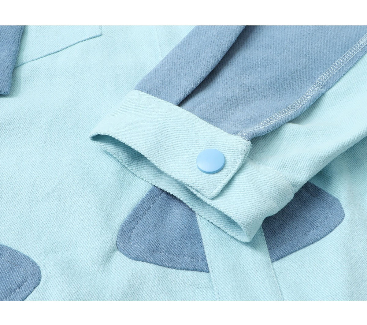 野球服ジーンズコートカップル春秋服ゆったり/新作ウォッシュ加工ライトブルージーンズバタフライパッチ刺しゅうゆったりワイドパンツハイウエスト番号ZT527