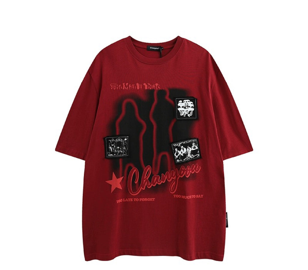 夏アメリカンヴィンテージカップル半袖ゆったりTシャツ番号ZT206