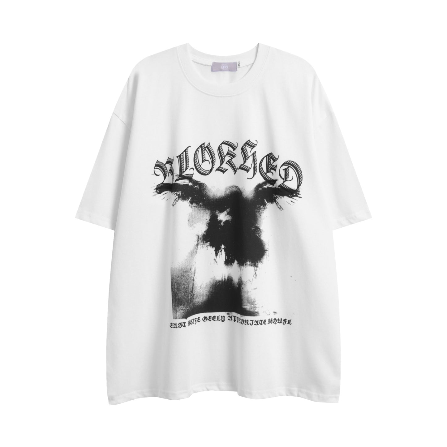 2023夏アメリカ風ゆったりカップル半袖ホワイトTシャツ/2023年夏ビッグサイズショートタイプ上着番号ZT163