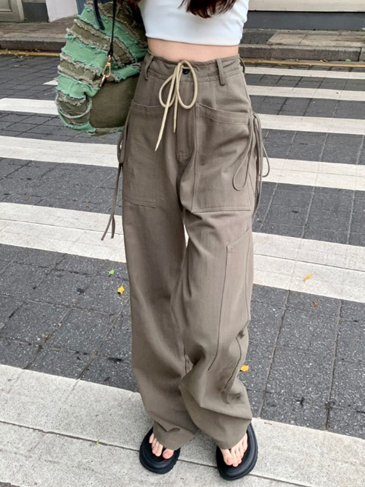 サマーアカデミー風ネクタイカップル半袖ポロシャツ/アメカジゆったりペチパンツ/夏スリム着痩せカレッジ風ショートニットTシャツ上着/夏新作アメリカンヴィンテージワイドパンツ番号ZT68