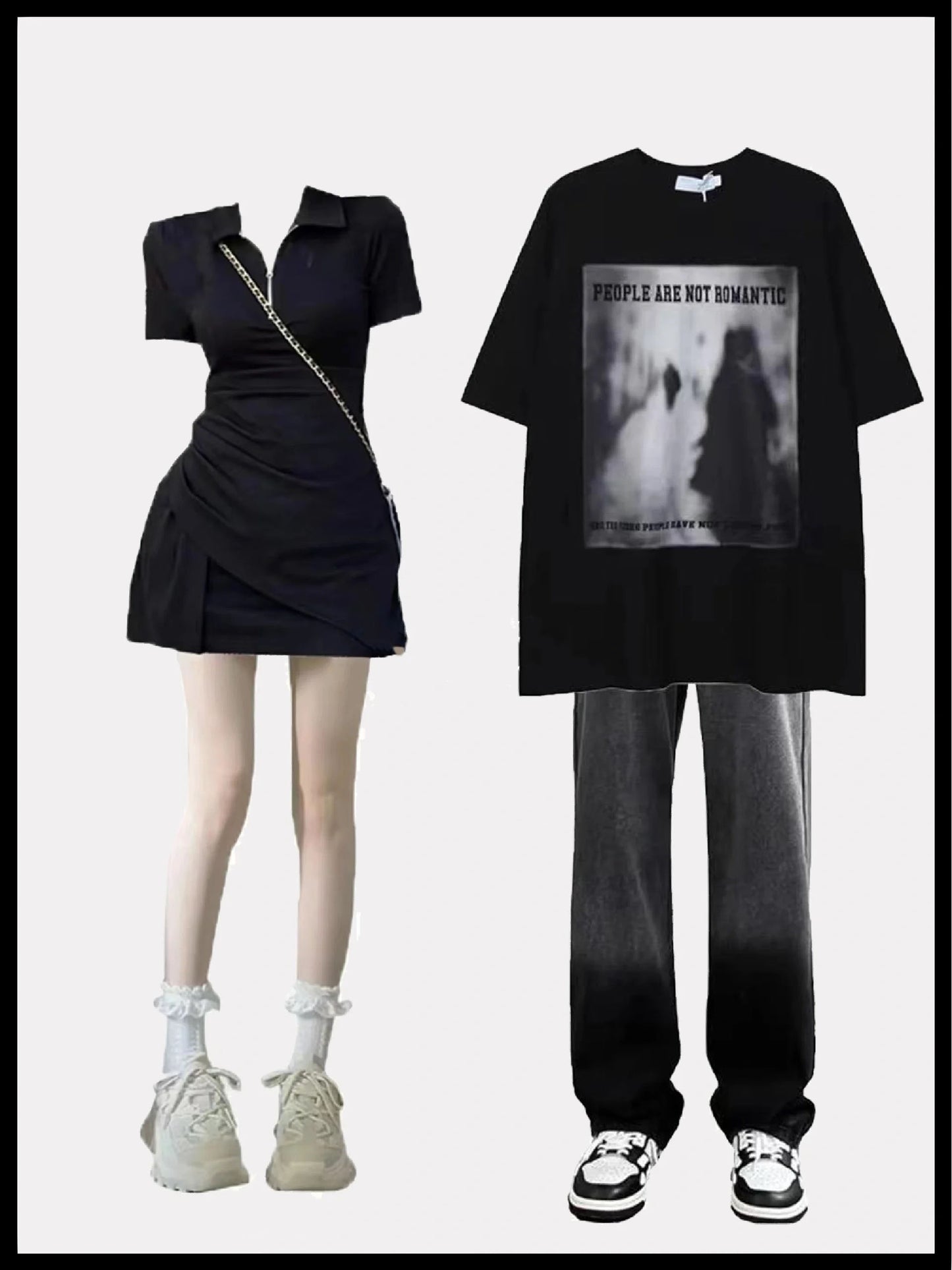 夏アメリカンゆったりカジュアルカップルTシャツ番号ZT182