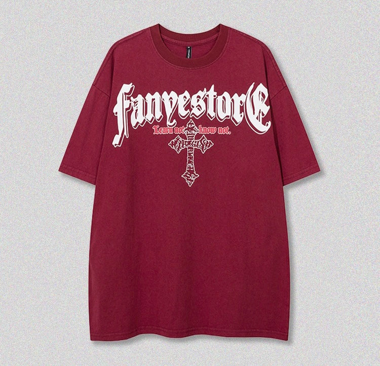 ブラックプリント水洗い半袖Tシャツ男女アメリカoversizeカップルタイプ ビンテージ高腰ワイドレッグジーンズ女性ゆったり着痩せドレープ感カジュアルストレートパンツ番号ZT146