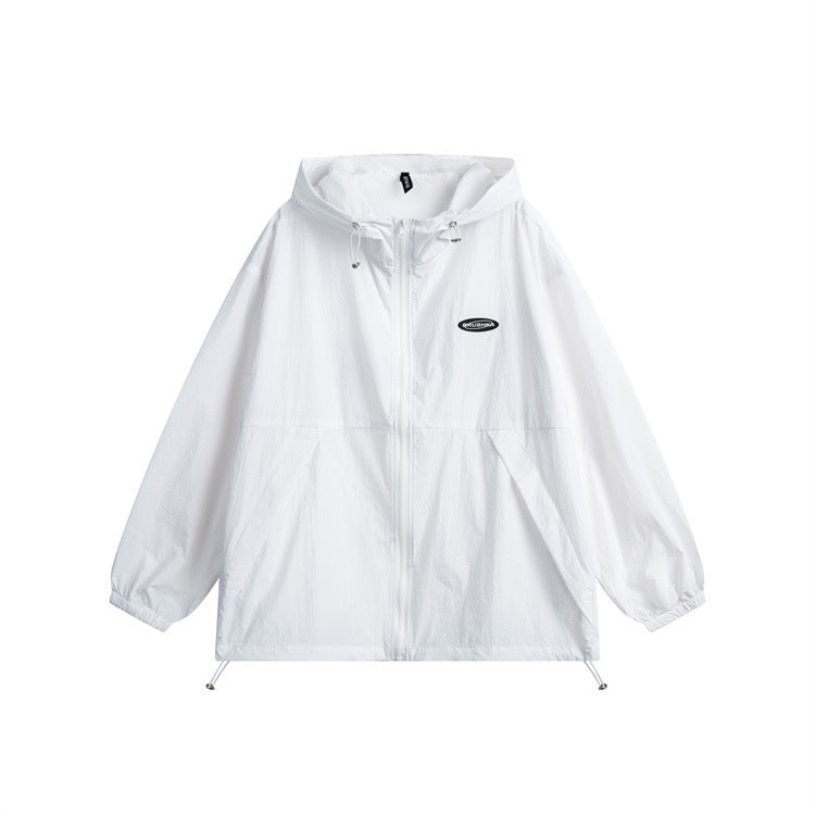 夏コーディネート自在フード付き無地日焼け止め服ゆったり日焼け止め服薄手コート上着番号ZT178