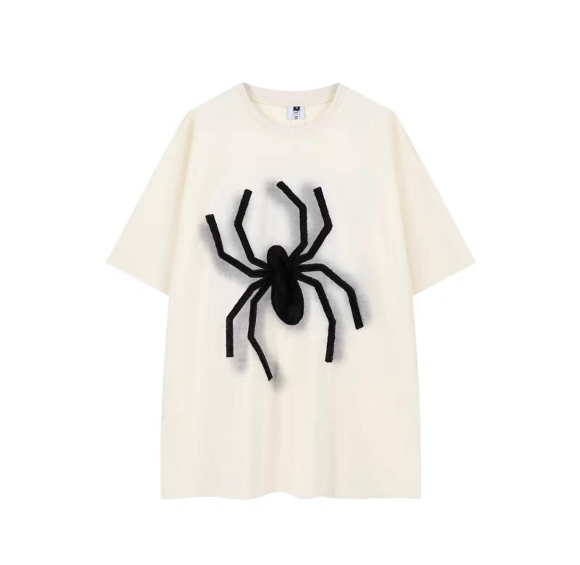 アメリカンヴィンテージスパイダー半袖Tシャツ夏2023ペアルトップス 2023新作婦人服フランス風デザインチュニックパフ袖仙女骨ワンピーススカート夏番号ZT284