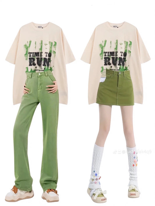 アメリカンヴィンテージ半袖Tシャツoversizeハイストリートトップス番号ZT316