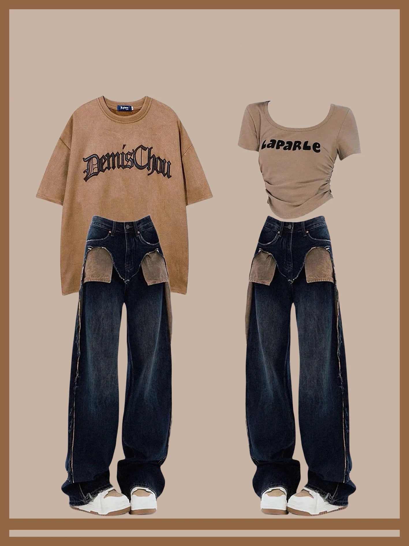 欧米式ヒップホップアルファベット刺繍スエードスエードスエード半袖Tシャツストリートbf風ペアルックTシャツ アメリカ風半袖Tシャツ女性夏ショートタイプスリムで不規則な襟元の大きいギャル上着番号ZT362