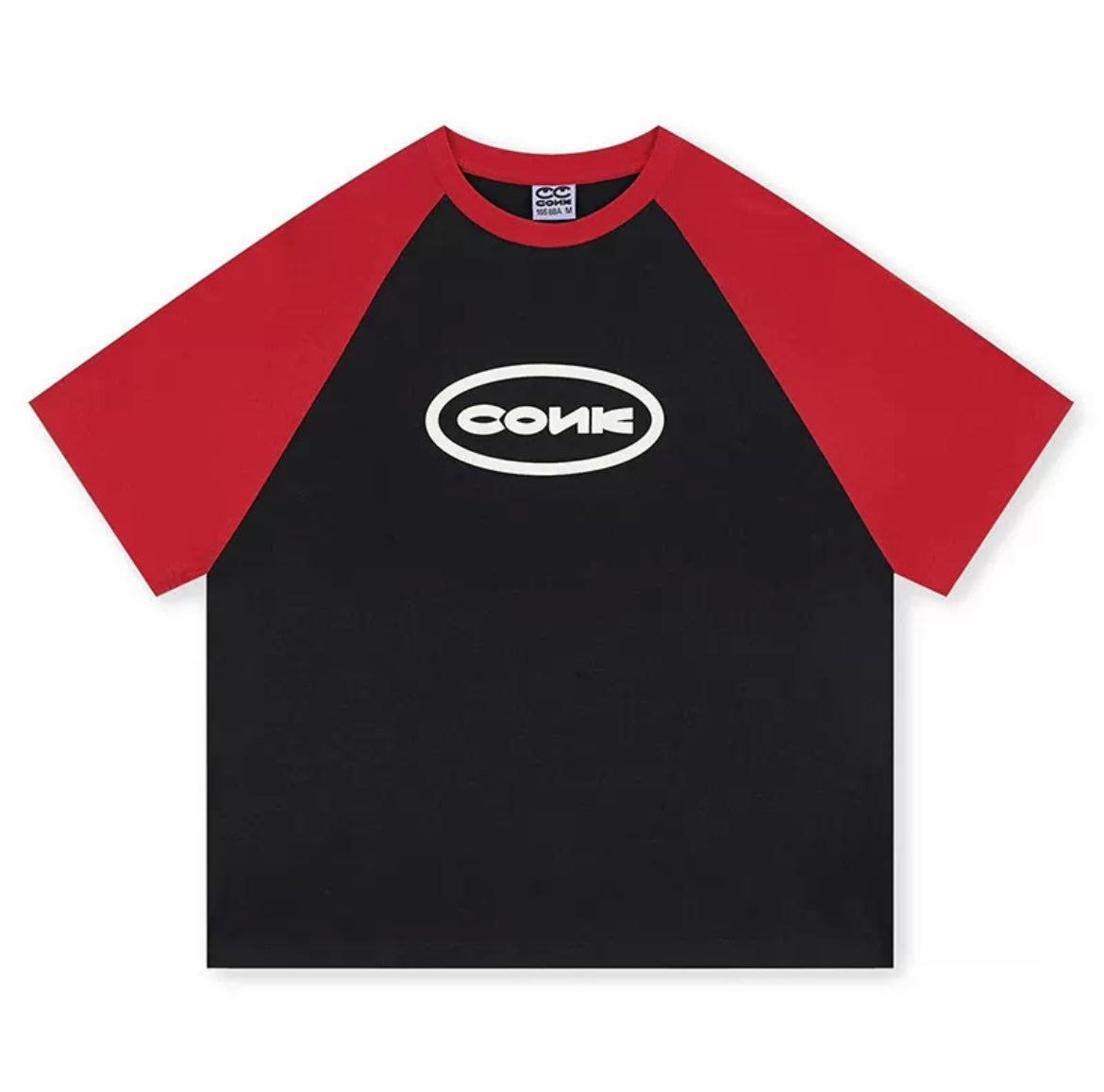 インパクトカラーラグラン袖Tシャツ夏のペアルックアメリカン復古半袖 ストリートレトロ切替複数ポケットゆったりワイドレッグカジュアルパンツ番号ZT93