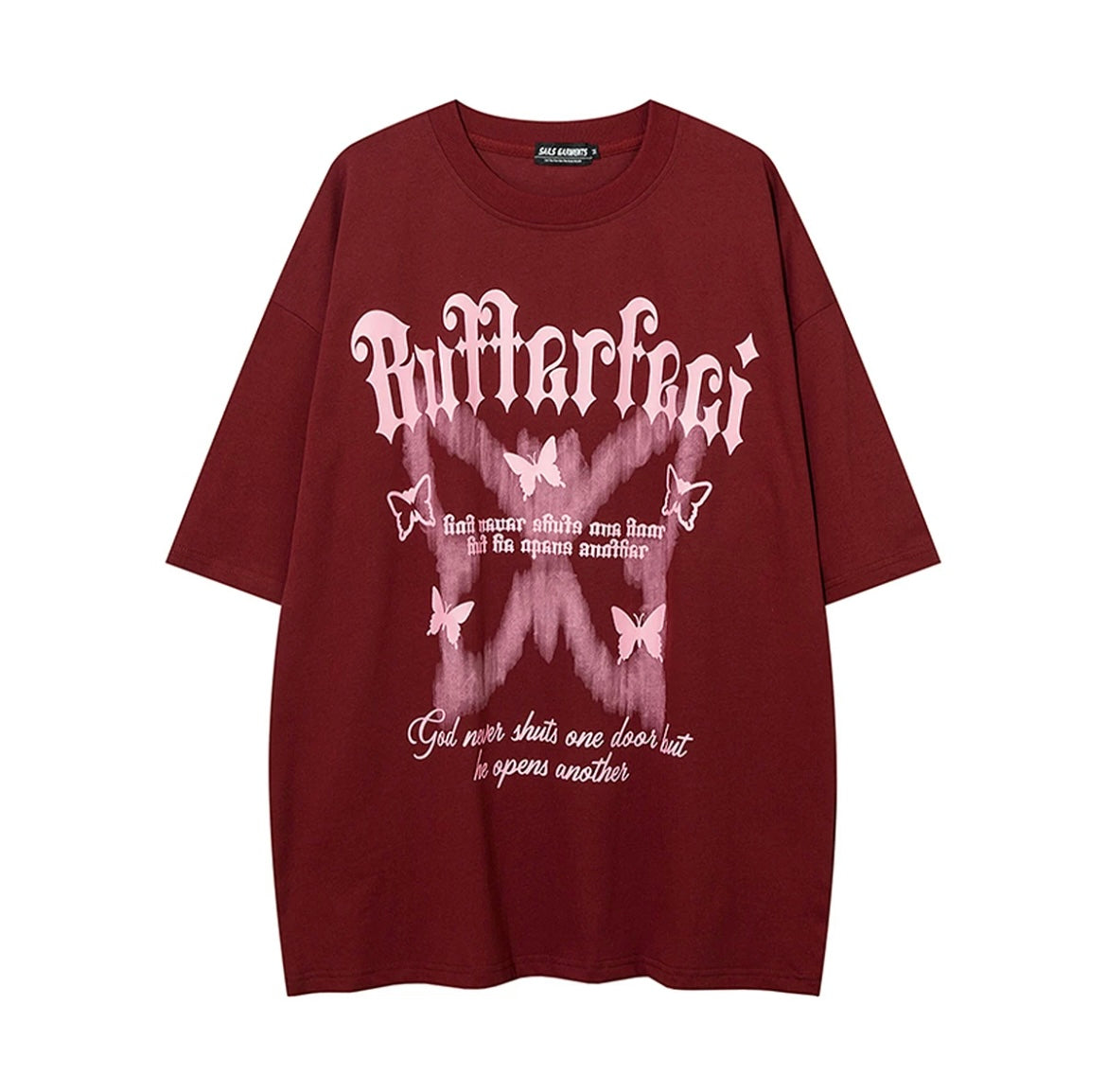 蝶プリントTシャツアメリカ風のハイストリートのゆったりしたデザイン感hiphopカップルTシャツ アメリカンビンテージ2023夏ストリートレーシングプリントスリムショートタイプ半袖番号ZT97