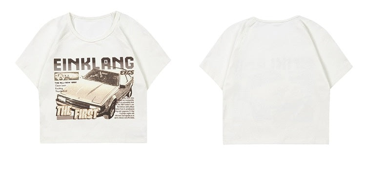 2023少年和風アメリカンストリートヒップホップハイストリートネックカジュアルトップス夏半袖Tシャツ/アメリカンヴィンテージレーシングプリント肩立て半袖Tシャツ女性夏欧米ギャルスリムショートタイプ上着/アメリカンビンテージのストリートデザイン感ジーンズ女性は古いストレートでゆったりとしたワイドレッグパンツ番号ZT338