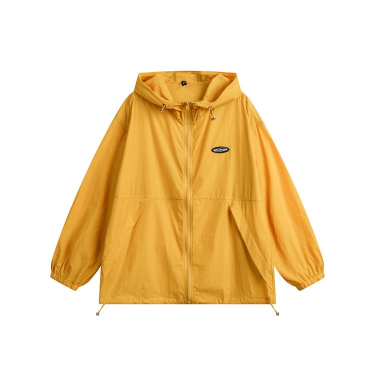 夏コーディネート自在フード付き無地日焼け止め服ゆったり日焼け止め服薄手コート上着番号ZT178