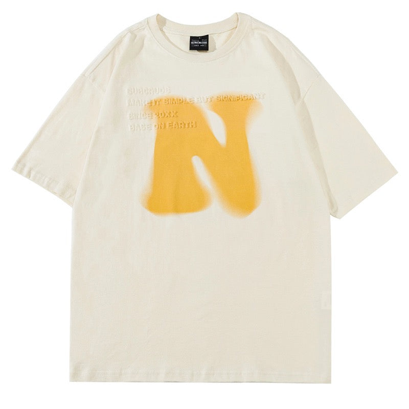 2023夏アルファベットプリント半袖Tシャツoversizeコーディネート自在のカップルtee ビンテージサロペットジーンズ春夏新作カートゥーンストレートワイドパンツオールインワンハイストリートins番号ZT10