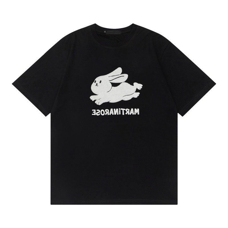 パイルウサギ純綿半袖Tシャツ男女夏ゆったりコーディネート自在上着高級デザインプリーツスカートハイウエストa字甘辛ガーリーミニスカート番号ZT22